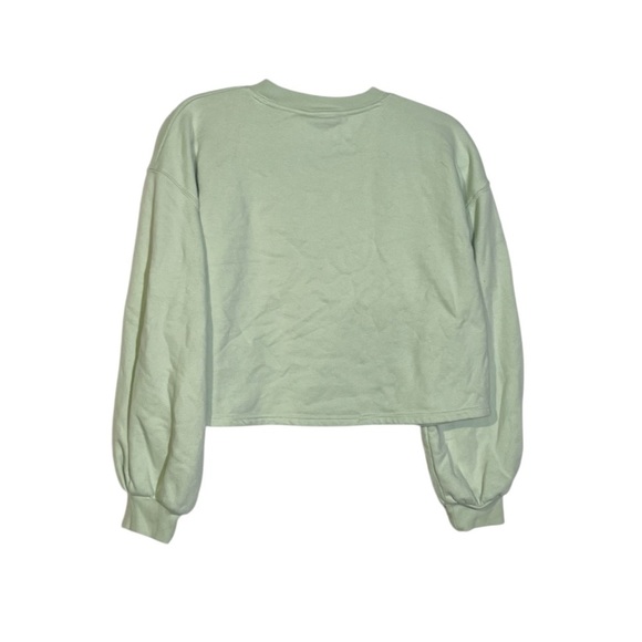 Universal Thread Cropped Crewneck Sweatshirt Pastel Green Size Small Oversized - Picture 2 of 8